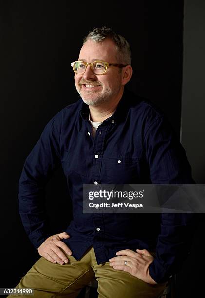 Filmmaker Morgan Neville from the series "Abstract: The Art Of Design" poses for a portrait in the WireImage Portrait Studio presented by DIRECTV...