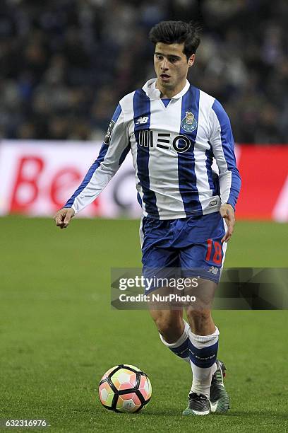 Porto's Portuguese midfielder Joao Carlos Teixeira during the Premier League 2016/17 match between FC Porto and Rio Ave, at Dragao Stadium in Porto...