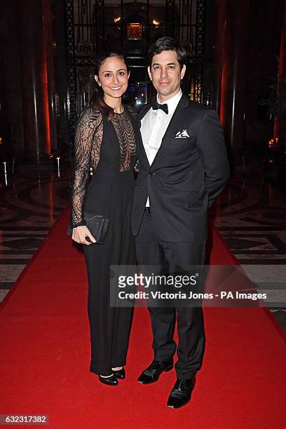 Adam Garcia and his wife Nathalia Chubin arrive at the Australia Day Foundation Gala Dinner at Australia House in London.