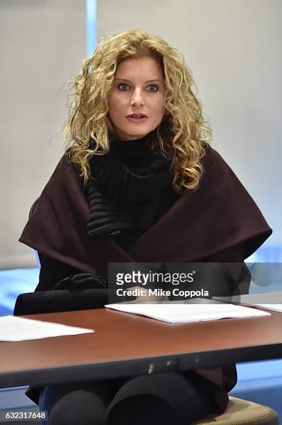 Summer Zervos during the Accusers of President Donald Trump Hold Press Conference With Attorney Gloria Allred At The Women's March In Washington on...