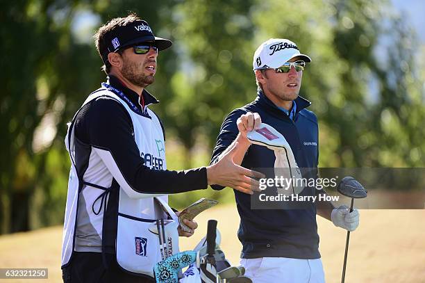 Ricky Werenski takes his driver from the bag on the fifth tee during the third round of the CareerBuilder Challenge in Partnership with The Clinton...