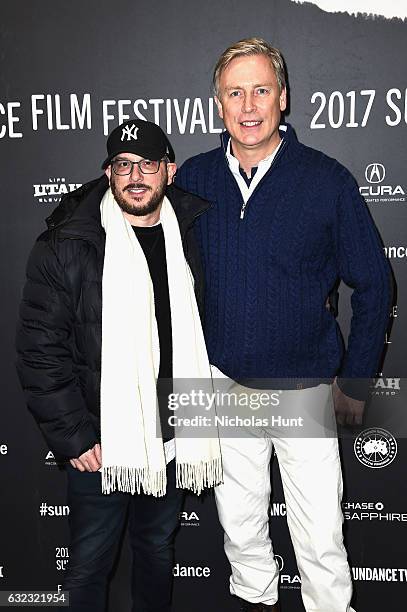 Producers Courtney Solomon and Jeffrey Sharp attend "The Yellow Birds" premiere on day 3 of the 2017 Sundance Film Festival at Eccles Center Theatre...