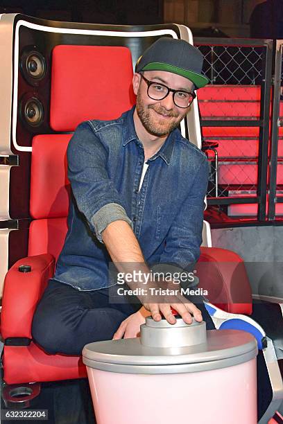 German singer Mark Forster during the 'The Voice Kids' photo call on January 21, 2017 in Berlin, Germany.