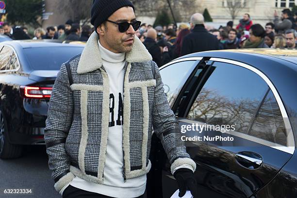 Guest attends the Dior Homme Menswear Fall/Winter 2017-2018 show as part of Paris Fashion Week on January 21, 2017 in Paris, France.