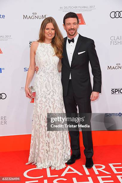 Producer Oliver Berben and his wife Katrin Kraus attend the German Film Ball 2017 at Hotel Bayerischer Hof on January 21, 2017 in Munich, Germany.