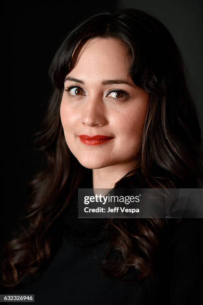 Actress Lily Gladstone from the film "Walking Out" poses for a portrait in the WireImage Portrait Studio presented by DIRECTV during the 2017...