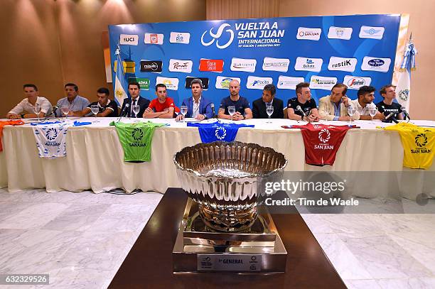 35th Tour of San Juan 2017 / Press Conference Rui COSTA / Laureano ROSAS / Vincenzo NIBALI / Sergio UNAC Governor San Juan / Tom BOONEN / Elia...