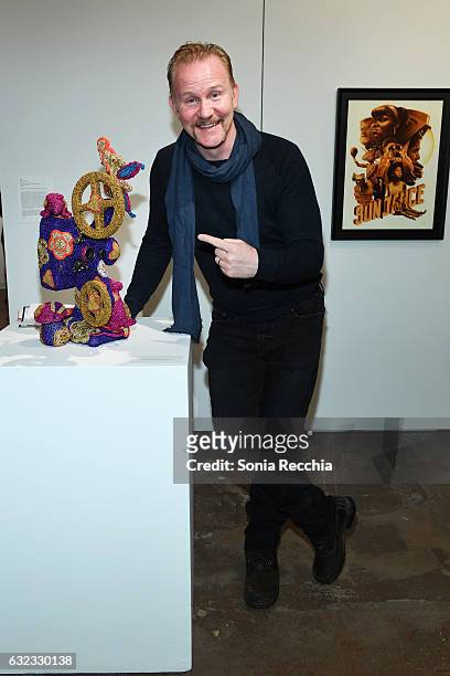 Morgan Spurlock attends the Thirty-Three: Celebrating 33 Years Of The Independent Spirit & Sundance Film Festival Exhibit at Kimball Art Center on...