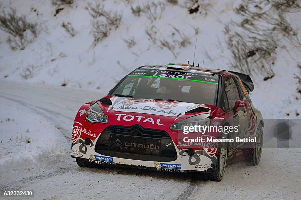 Craig Breen of Ireland and Scott Martin of Great Britain compete in their Ciroen Total Abu Dhabi WRT Citroen DS3 WRC during Day Three of the WRC...