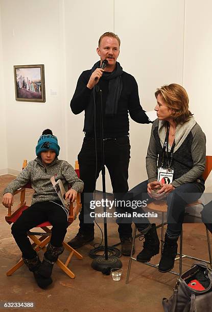 Laken Spurlock, Morgan Spurlock and Amy Redford attend Thirty-Three: Celebrating 33 Years Of The Independent Spirit & Sundance Film Festival Exhibit...