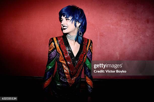 Sita Abellan attends the Balmain aftershow party as part of Paris Fashion week at El Pompon Magnifico on January 21, 2017 in Paris, France.