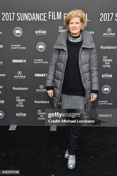 Actress Dana Wheeler-Nicholson attends the "Walking Out" premiere on day 3 of the 2017 Sundance Film Festival at Library Center Theater on January...