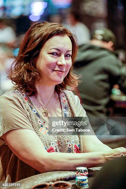 Jennifer Tilly attends the Aussie Millions Poker Championship at Crown Casino on January 22, 2017 in Melbourne, Australia.