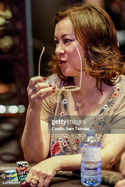 Jennifer Tilly attends the Aussie Millions Poker Championship at Crown Casino on January 22, 2017 in Melbourne, Australia.