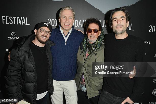 Courtney Solomon, Jack Sharpe, Mark Canton and Alexandre Moors attend the "The Yellow Birds" premiere on day 3 of the 2017 Sundance Film Festival at...