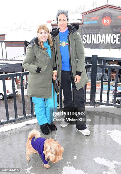 Julia Verdin and Lady Victoria Hervey attend EcoLuxe Lounge Ten Years at Sundance on January 21, 2017 in Park City, Utah.