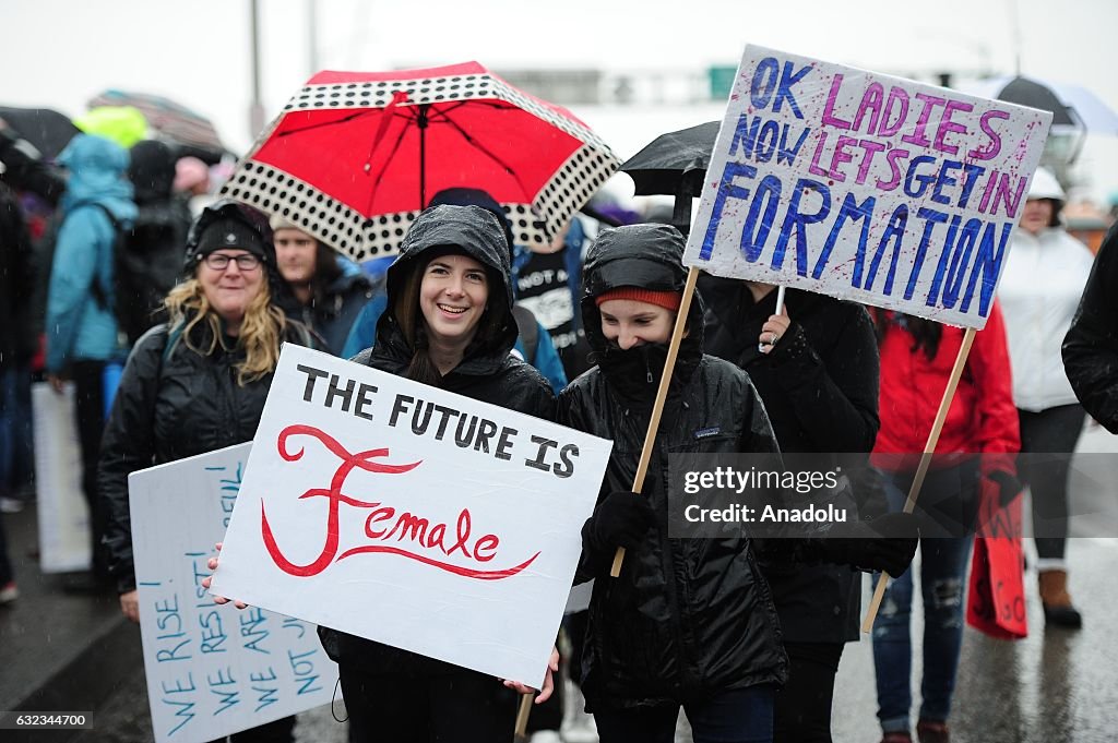 Anti-Trump protest in Oregon