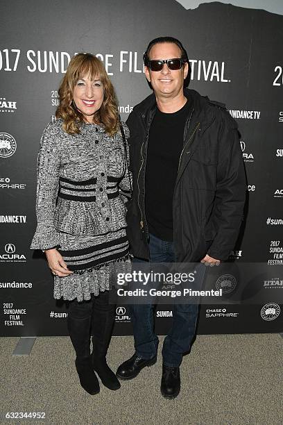 Joanna Plafsky and executive producer Mark Axelowitz attend the "The Yellow Birds" premiere on day 3 of the 2017 Sundance Film Festival at Eccles...