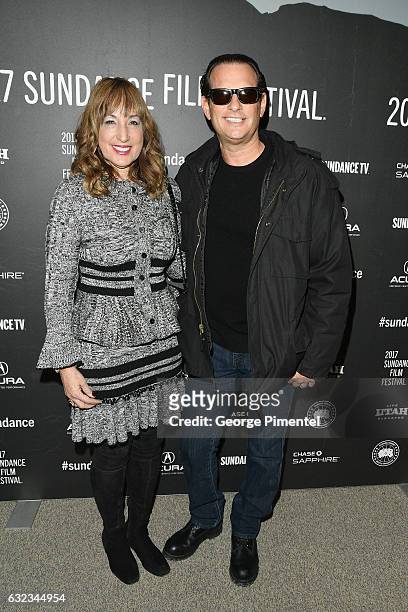 Joanna Plafsky and executive producer Mark Axelowitz attend the "The Yellow Birds" premiere on day 3 of the 2017 Sundance Film Festival at Eccles...