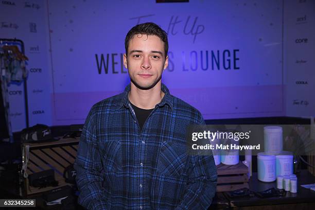 Adam Long poses for a photo in the Tone It Up Wellness Loung during the Sundance Film Festival on January 21, 2017 in Park City, Utah.