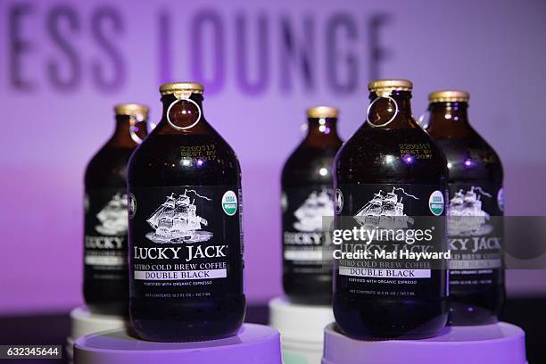 General view of Lucky Jack Double Black Cold Brew Coffee Tone It Up Wellness Lounge during the Sundance Film Festiva on January 21, 2017 in Park...