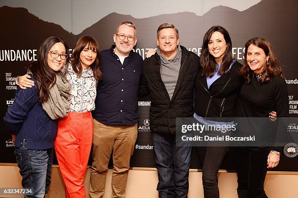 Rashida Jones, Morgan Neville, Ted Sarandos, Ronna Gradus and Jill Bauer attends the Docuseries Showcase on day 3 of the 2017 Sundance Film Festival...