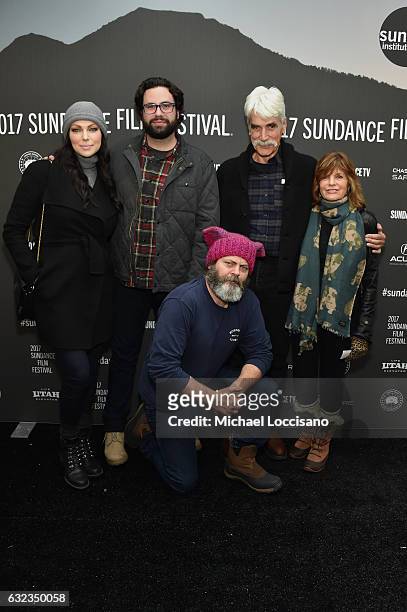 Laura Prepon, director Brett Haley, Sam Elliott, Katharine Ross, Nick Offerman attend the "The Hero" premiere on day 3 of the 2017 Sundance Film...