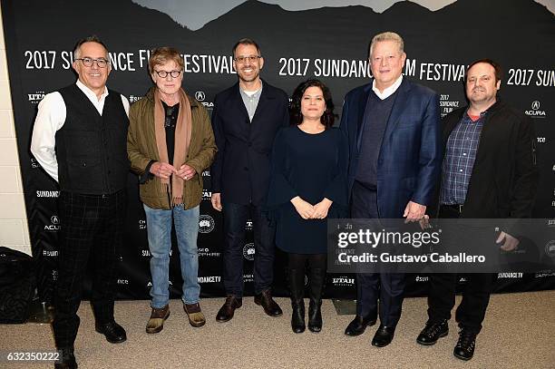 Sundance Film Festival Director John Cooper, Sundance Institute president and founder Robert Redford, former Vice President of the US Al Gore,...