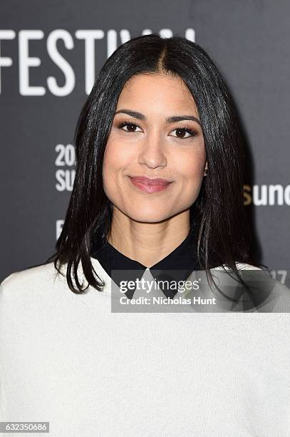 Actress Julia Jones attends the "Wind River" premiere on day 3 of the 2017 Sundance Film Festival at Eccles Center Theatre on January 21, 2017 in...