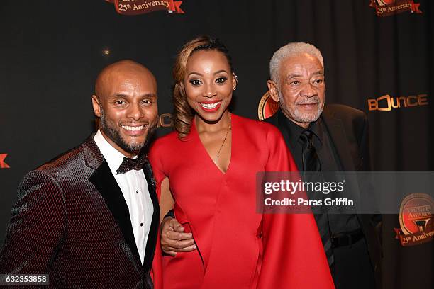 Kenny Lattimore, Erica Ash, and Bill Withers attends 25th Annual Trumpet Awards at Cobb Energy Performing Arts Center on January 21, 2017 in Atlanta,...