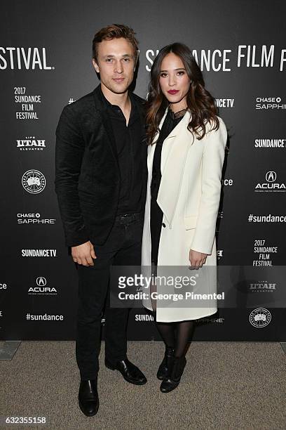 Actors William Moseley and Kelsey Chow attend the "Wind River" premiere on day 3 of the 2017 Sundance Film Festival at Eccles Center Theatre on...