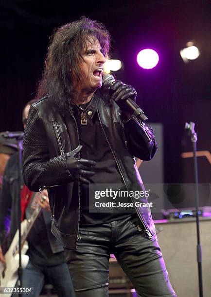 Msuician Alice Cooper performs onstage at the TEC Awards during NAMM Show 2017 at the Anaheim Hilton on January 21, 2017 in Anaheim, California.