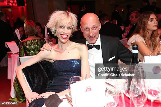 Katja Eichinger and Oliver Hirschbiegel during the 44th German Film Ball 2017 party at Hotel Bayerischer Hof on January 21, 2017 in Munich, Germany.