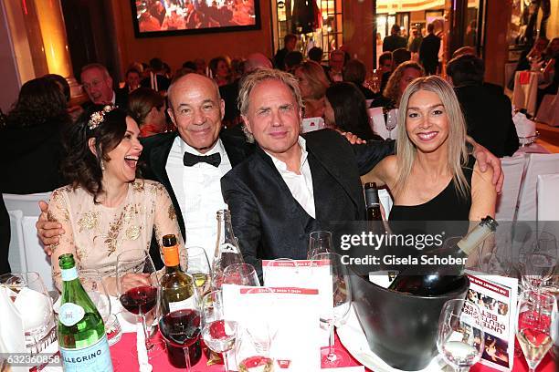 Viktoria Lauterbach and her husband Heiner Lauterbach, Uwe Ochsenknecht, and his girlfriend Kirsten "Kiki" Viebrock during the 44th German Film Ball...