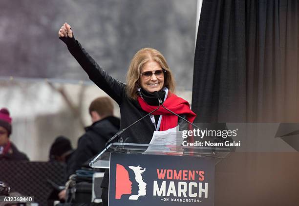 Gloria Steinem attends the Women's March on Washington on January 21, 2017 in Washington, DC.