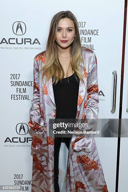 Actress Elizabeth Olsen attends the "Wind River" Party at the Acura Studio at Sundance Film Festival on January 21, 2017 in Park City, Utah.