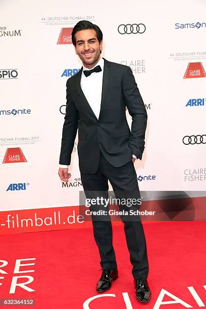 Elyas M'Barek during the 44th German Film Ball 2017 arrival at Hotel Bayerischer Hof on January 21, 2017 in Munich, Germany.