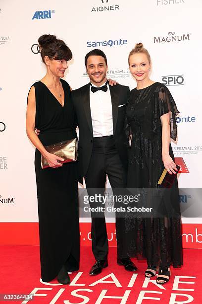 Tanja Ziegler, Kostja Ullmann and his wife Janin Ullmann the 44th German Film Ball 2017 at Hotel Bayerischer Hof on January 21, 2017 in Munich,...