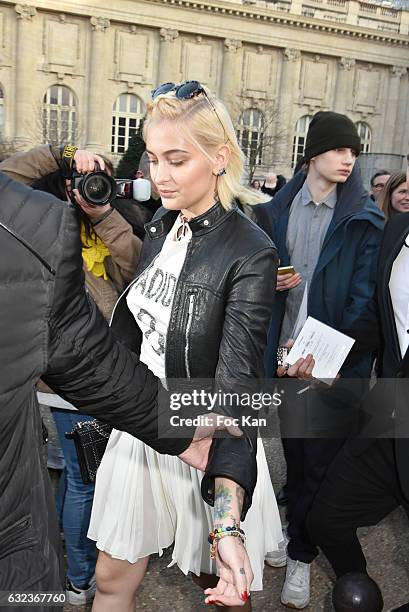 Paris Jackson attends the Dior Homme Menswear Fall/Winter 2017-2018 show as part of Paris Fashion Week on January 21, 2017 in Paris, France.