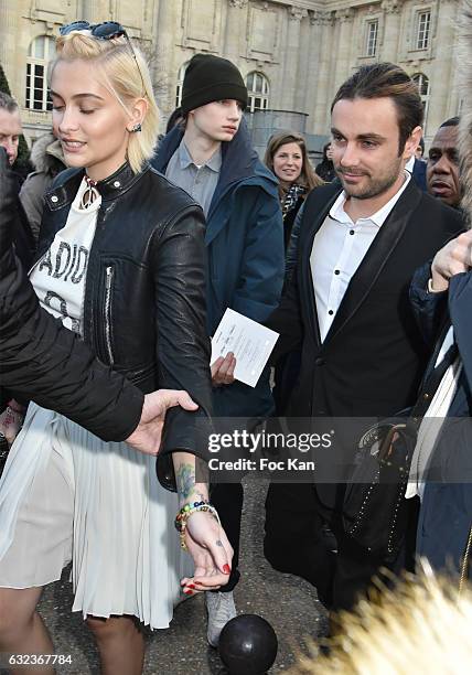 Paris Jackson attends the Dior Homme Menswear Fall/Winter 2017-2018 show as part of Paris Fashion Week on January 21, 2017 in Paris, France.