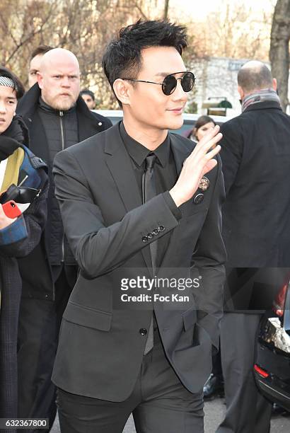 Chinese actor Kai Wang attends the Dior Homme Menswear Fall/Winter 2017-2018 show as part of Paris Fashion Week on January 21, 2017 in Paris, France.