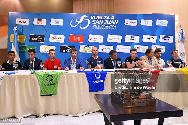 35th Tour of San Juan 2017 / Press Conference Rui COSTA / Laureano ROSAS / Vincenzo NIBALI / Sergio UNAC Governor San Juan / Tom BOONEN / Elia...