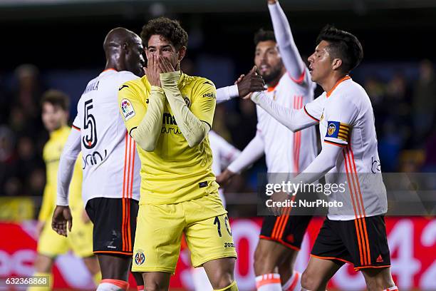 Alexandre Rodrigues da Silva, Pato, of Villarreal CF during the Spanish La Liga Santander soccer match between Villarreal CF vs Valencia CF at La...