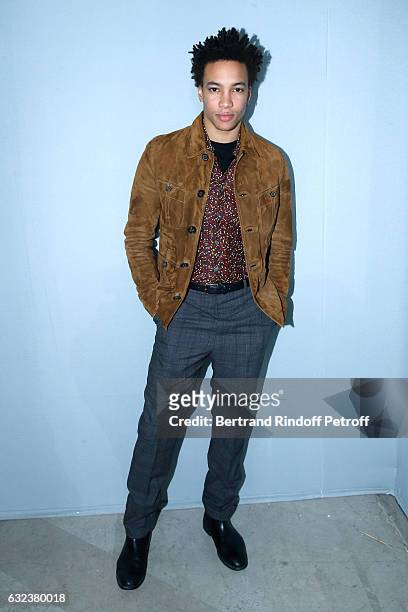 Actor Corentin Fila attends the Lanvin Menswear Fall/Winter 2017-2018 show as part of Paris Fashion Week on January 22, 2017 in Paris, France.
