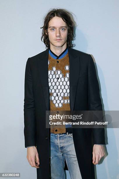 Actor Cesar Domboy attends the Lanvin Menswear Fall/Winter 2017-2018 show as part of Paris Fashion Week on January 22, 2017 in Paris, France.