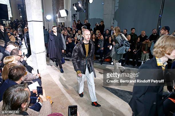 Guests attend the Lanvin Menswear Fall/Winter 2017-2018 show as part of Paris Fashion Week on January 22, 2017 in Paris, France.