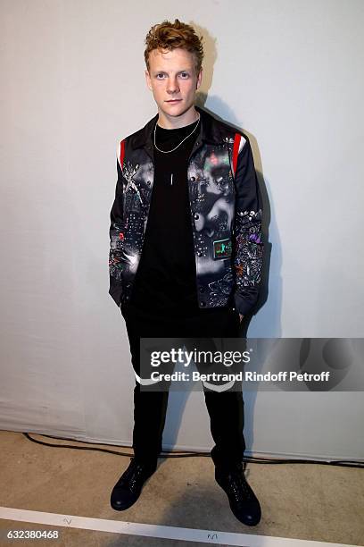 Actor Patrick Gibson attends the Lanvin Menswear Fall/Winter 2017-2018 show as part of Paris Fashion Week on January 22, 2017 in Paris, France.