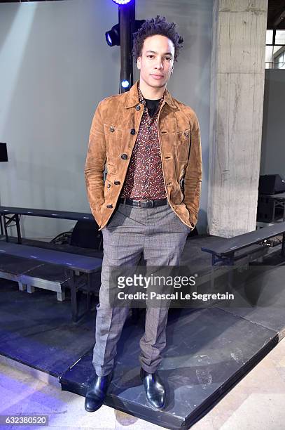 Corentin Fila attends the Lanvin Menswear Fall/Winter 2017-2018 show as part of Paris Fashion Week on January 22, 2017 in Paris, France.
