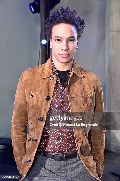 Corentin Fila attends the Lanvin Menswear Fall/Winter 2017-2018 show as part of Paris Fashion Week on January 22, 2017 in Paris, France.