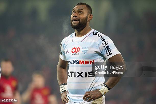 Leone Nakarawa of Racing piictured during the European Rugby Champions Cup Round 6 match between Munster Rugby and Racing 92 at Thomond Park Stadium...